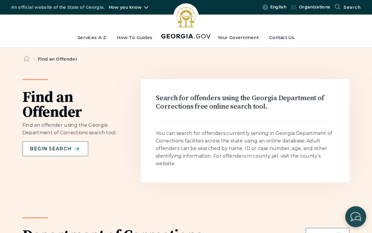 GDC offender locator for Spalding County arrest custody research