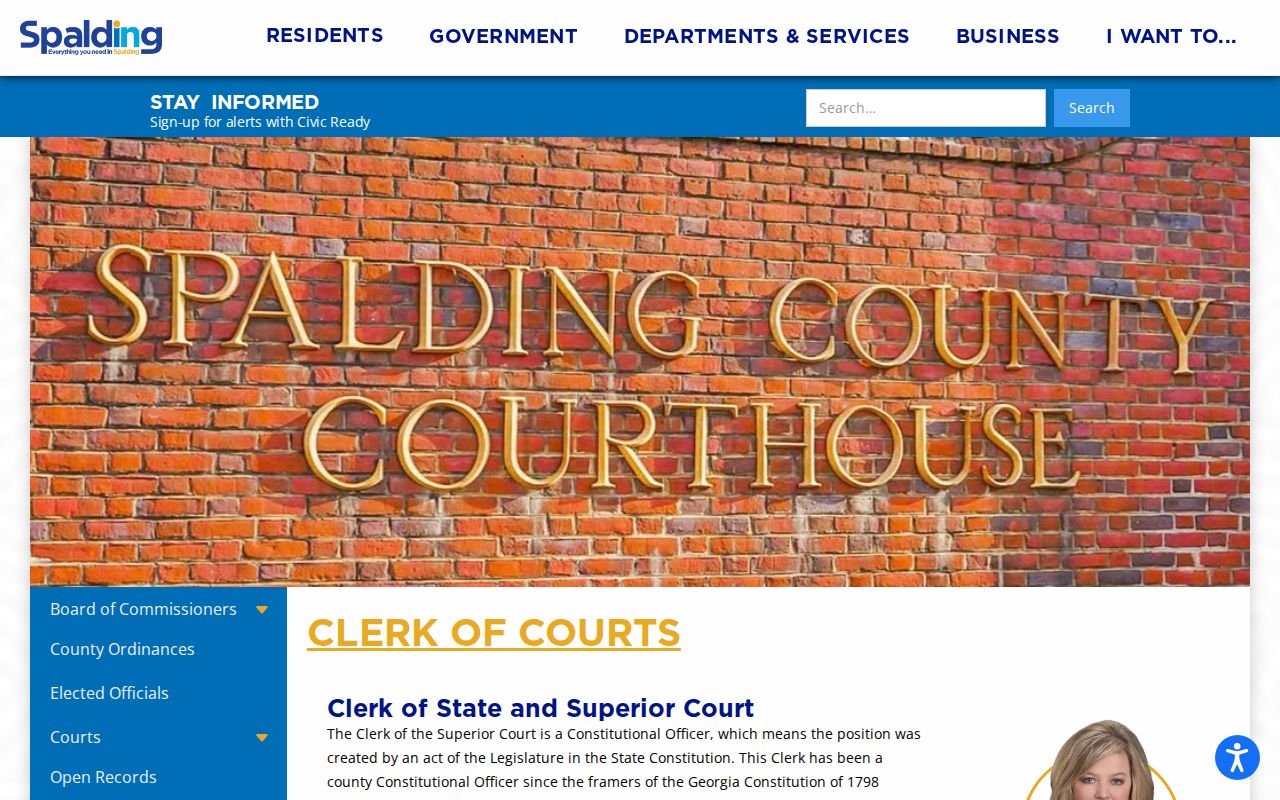 Spalding County Clerk criminal court case contacts