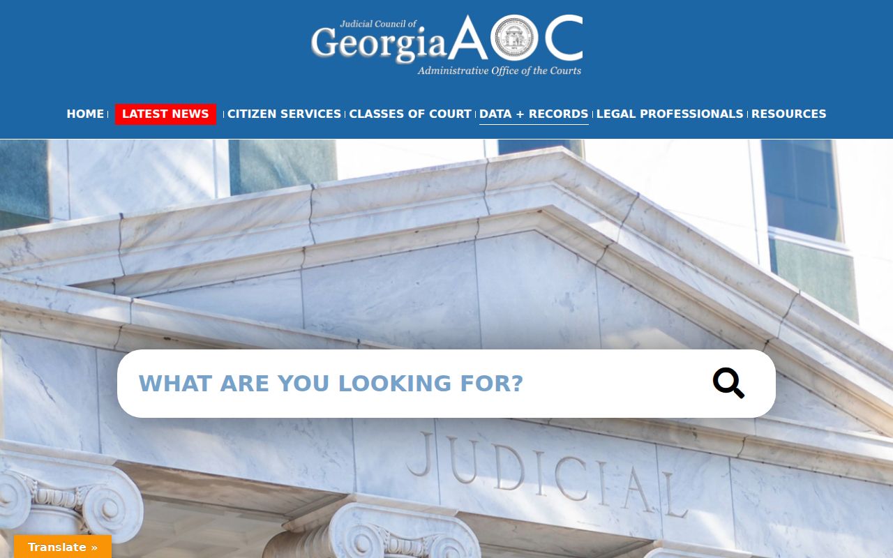 Georgia judicial data and Spalding County court case records